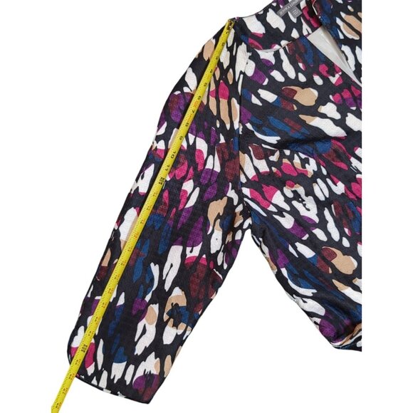 Jessica London Jacket Size 24W Open Front Colorful Artsy Art to Wear Vacay Caree - Picture 10 of 15